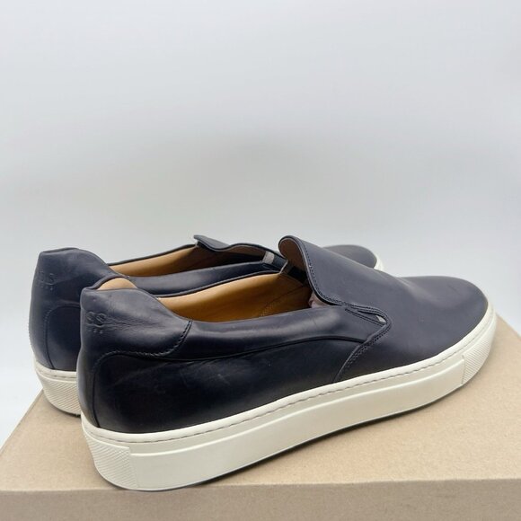 HUGO BOSS Men's Mirage Slon Slip-On Sneaker Black Leather US 12 -Made in Italy - Picture 5 of 10